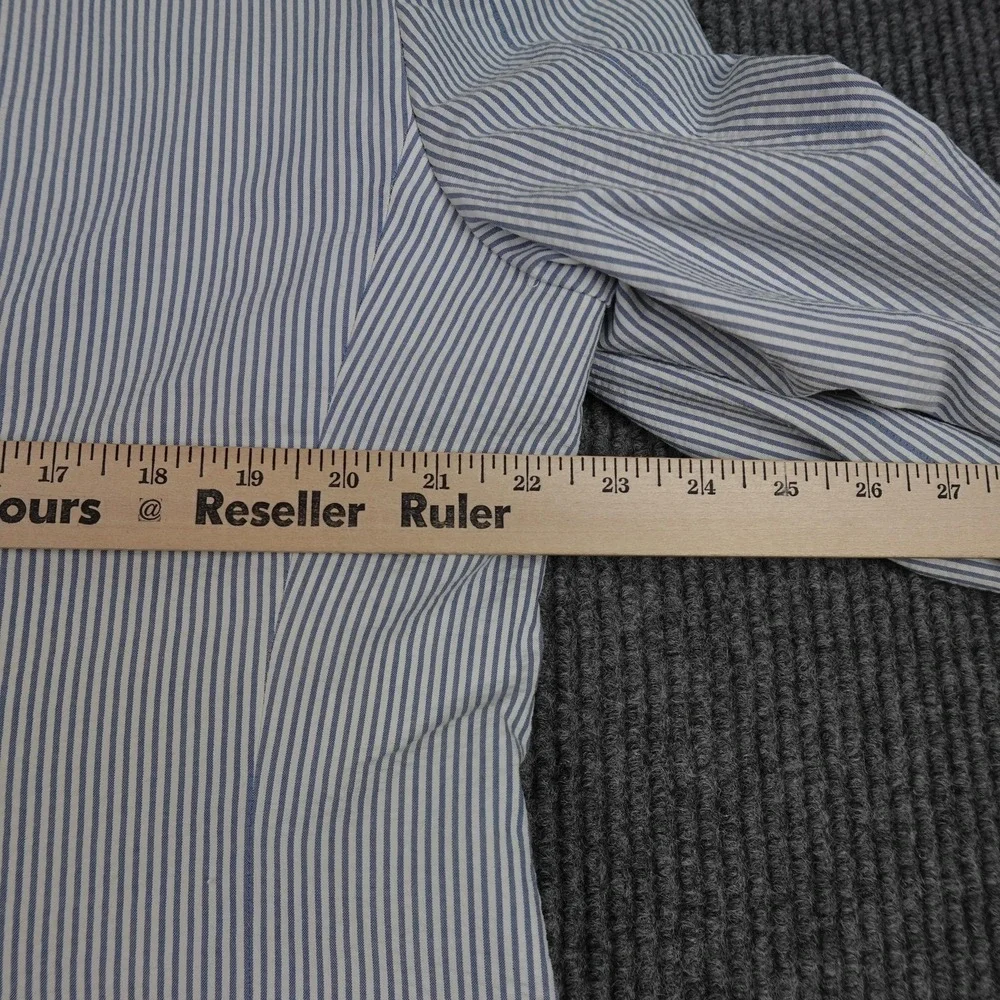 Brooks Brothers 346 Blazer Mens 44L Blue Stripe Cotton Sport Coat Jacket Summer